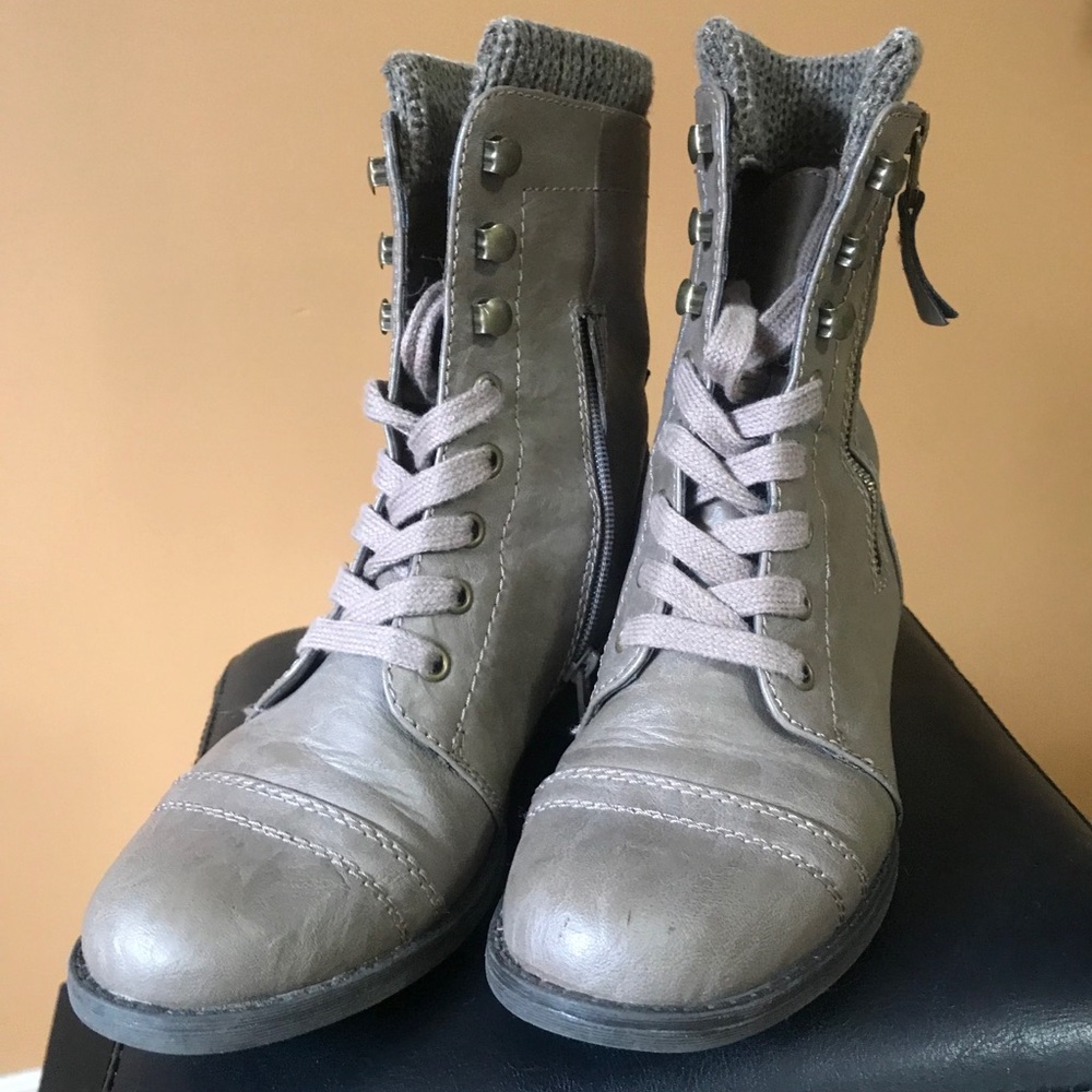 Light Brown Combat Boots